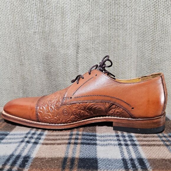 Stacy Adams Madison 2 Cognac Oxfords - Picture 5 of 13